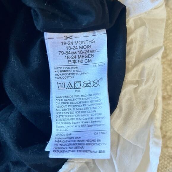 Baby Gap black velvet white sparkly tulle holiday dress size 18-24 months - Picture 5 of 5